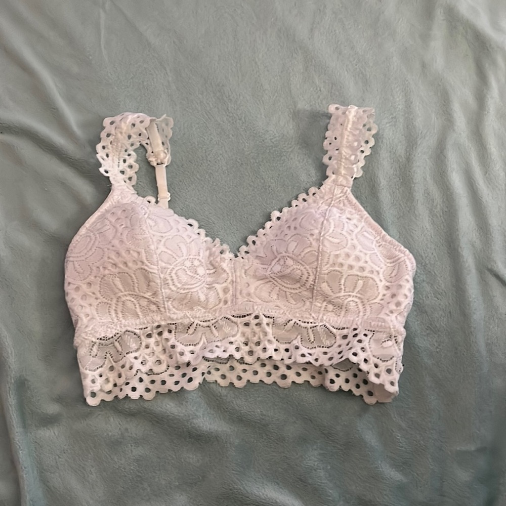Aeropostale white soft lightly padded bralette
